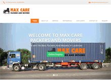 Tablet Screenshot of maxcarepackers.com